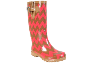 Nomad Puddles : Brown-Coral Chevron - Womens